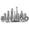 Wazon EUROFIRANY Riso 19 x 7 x 18 cm Srebrny Kolor Srebrny