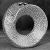 Wazon EUROFIRANY Riso 23 x 9 x 22 cm Srebrny Materiał Glinka ceramiczna