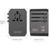 Adapter podróżny CHOETECH PD6045 45W Czarny Kolor Czarny