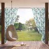 Zasłona EUROFIRANY Garden2 155 x 200 cm Biało-zielony Typ Zaciemniająca