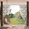 Zasłona EUROFIRANY Garden2 155 x 240 cm Biało-stalowy Przeznaczenie Na balkon