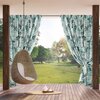 Zasłona EUROFIRANY Garden2 155 x 220 cm Biało-zielony Typ Zaciemniająca