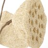 Kremowy kwiat dekoracyjny o chropowatej teksturze, przypominający plaster miodu, z widocznymi otworami i brązową łodygą. Produkt ma naturalny wygląd i jest wykonany z materiału o ziarnistej powierzchni.