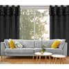 Zasłona EUROFIRANY Erin 140 x 250 cm Czarny Liczba elementów w zestawie 1
