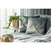 Poszewka EUROFIRANY Velvet 72 45 x 45 cm Niebiesko-złoty Wzór Egzotyczne liście