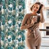 Firana gotowa EUROFIRANY Davos 140 x 250 cm Zielono-złoty Gwarancja 24 miesiące