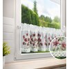Firana gotowa EUROFIRANY Isa 150 x 30 cm Biało-bordowy Szerokość [cm] 150