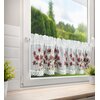 Firana gotowa EUROFIRANY Isa 150 x 30 cm Biało-bordowy Gwarancja 24 miesiące