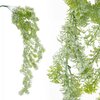 Zdjęcie przedstawia jasnozielone, dekoracyjne kwiaty o delikatnej strukturze, z drobnymi, koronkowymi liśćmi. Produkt to "Kwiaty dekoracyjne EUROFIRANY Natu 276 73 cm Jasnozielony".