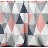Zasłona EUROFIRANY Adina 140 x 250 cm Biało-ciemnoróżowy Sposób zawieszenia Przelotki