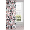 Zasłona EUROFIRANY Adina 140 x 250 cm Biało-ciemnoróżowy Styl Młodzieżowy