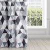 Zasłona EUROFIRANY Adina 140 x 250 cm Biało-stalowy Typ Półprzezroczysta
