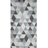 Zasłona EUROFIRANY Adina 140 x 250 cm Biało-stalowy Materiał 100% poliester