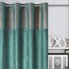 Zasłona EUROFIRANY Peri 140 x 250 cm Ciemnoturkusowy Sposób zawieszenia Przelotki