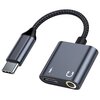Adapter BELINE USB-C - USB-C/Jack 3.5 mm BLNAA01 Czarny