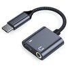 Adapter BELINE USB-C - USB-C/Jack 3.5 mm BLNAA01 Czarny Gniazdo (żeńskie) Jack 3.5 mm