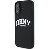 Etui DKNY Silicone White Printed Logo MagSafe do Apple iPhone 16 Czarny Seria telefonu iPhone