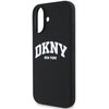 Etui DKNY Silicone White Printed Logo MagSafe do Apple iPhone 16 Czarny Dominujący kolor Czarny
