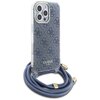 Etui GUESS Crossbody Cord 4G Print do Apple iPhone 16 Pro Niebieski Model telefonu iPhone 16 Pro