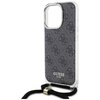 Etui GUESS Crossbody Cord 4G Print do Apple iPhone 16 Pro Czarny Dominujący kolor Czarny