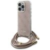 Etui GUESS Crossbody Cord 4G Print do Apple iPhone 16 Pro Różowy