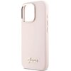 Etui GUESS Script Metal Logo & Frame do Apple iPhone 16 Pro Różowy Gwarancja 24 miesiące