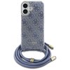 Etui GUESS Crossbody Cord 4G Print do Apple iPhone 16 Niebieski Seria telefonu iPhone