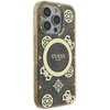 Etui GUESS IML Peony On 4G Background MagSafe do Apple iPhone 16 Pro Max Brązowy Miasto Macierzysz
