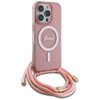 Etui GUESS Crossbody Cord Script MagSafe do Apple iPhone 16 Pro Różowy Model telefonu iPhone 16 Pro