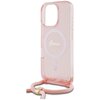 Etui GUESS Crossbody Cord Script MagSafe do Apple iPhone 16 Pro Różowy Dominujący kolor Różowy