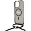 Etui GUESS Crossbody Cord Script MagSafe do Apple iPhone 16 Pro Max Czarny Dominujący kolor Czarny