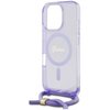 Etui GUESS Crossbody Cord Script MagSafe do Apple iPhone 16 Pro Max Fioletowy Dominujący kolor Fioletowy