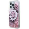 Etui GUESS Liquid Glitter Flower MagSafe do Apple iPhone 16 Pro Różowy Seria telefonu iPhone