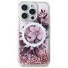Etui GUESS Liquid Glitter Flower MagSafe do Apple iPhone 16 Pro Różowy Model telefonu iPhone 16 Pro
