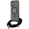 Etui GUESS Crossbody Cord Script MagSafe do Apple iPhone 16 Czarny