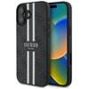 Etui GUESS 4G Printed Stripes MagSafe do Apple iPhone 16 Czarny