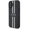 Etui GUESS 4G Printed Stripes MagSafe do Apple iPhone 16 Czarny Seria telefonu iPhone