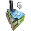 Zdjęcie przedstawia akumulator z widocznymi zielonymi ogniwami i zamontowaną na górze płytką drukowaną z elementami elektronicznymi. Obok akumulatora znajduje się ikona tarczy z motywem obwodów elektronicznych.