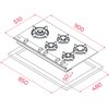 Płyta gazowa TEKA Infinity G1 GBC 95-G1 GB Funkcje Zabezpieczenie przeciwwypływowe gazu,Automatyczne odłączanie awaryjne, Palnik WOK
