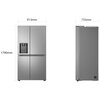 Lodówka LG GSLC41PYPE Side by Side 179cm Czarna DoorCooling+ Bezpieczeństwo użytkowania Półki z "bezpiecznego szkła"