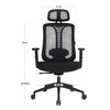 Fotel LVN System Ergo Essential LV0653 Czarny Wymiary [cm] 50 x 50 x 130