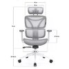 Fotel LVN System Control Series LV0655 Biały Wymiary [cm] 50 x 50 x 128