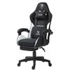 Fotel COBRA Player 5.0 CRF52 Czarno-biały + podnóżek Materiał obicia Tkanina