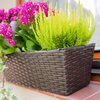 Donica ogrodowa PATIO 47388 8L Brązowy Materiał Technorattan