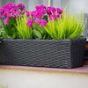 Donica ogrodowa PATIO 47389 8.9L Czarny Materiał Technorattan