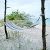 Hamak PATIO Paradise 200 x 80 cm Szary Materiał Bawełna
