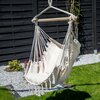 Fotel hamakowy podwieszany PATIO 47596 Ecru Materiał Drewno