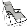 Fotel ogrodowy PATIO Relax Jasnoszary Materiał wykonania konstrukcji Stal