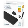 Opakowanie produktu zawiera zdjęcie czarnego powerbanku, ładowarki oraz kabla USB-C, z tekstem: "LI-ION POWER BANK + CHARGER 20W PD + CABLE USB-C / USB-C 10000 mAh 3,7V", a także logo "platinet". Dodatkowe informacje to "3 in 1", "10000 mAh POWER BANK 20W