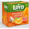 Herbata LOYD Pomarańcza & Grejpfrut (20 sztuk) Aromat Grejpfrut z pomarańczą